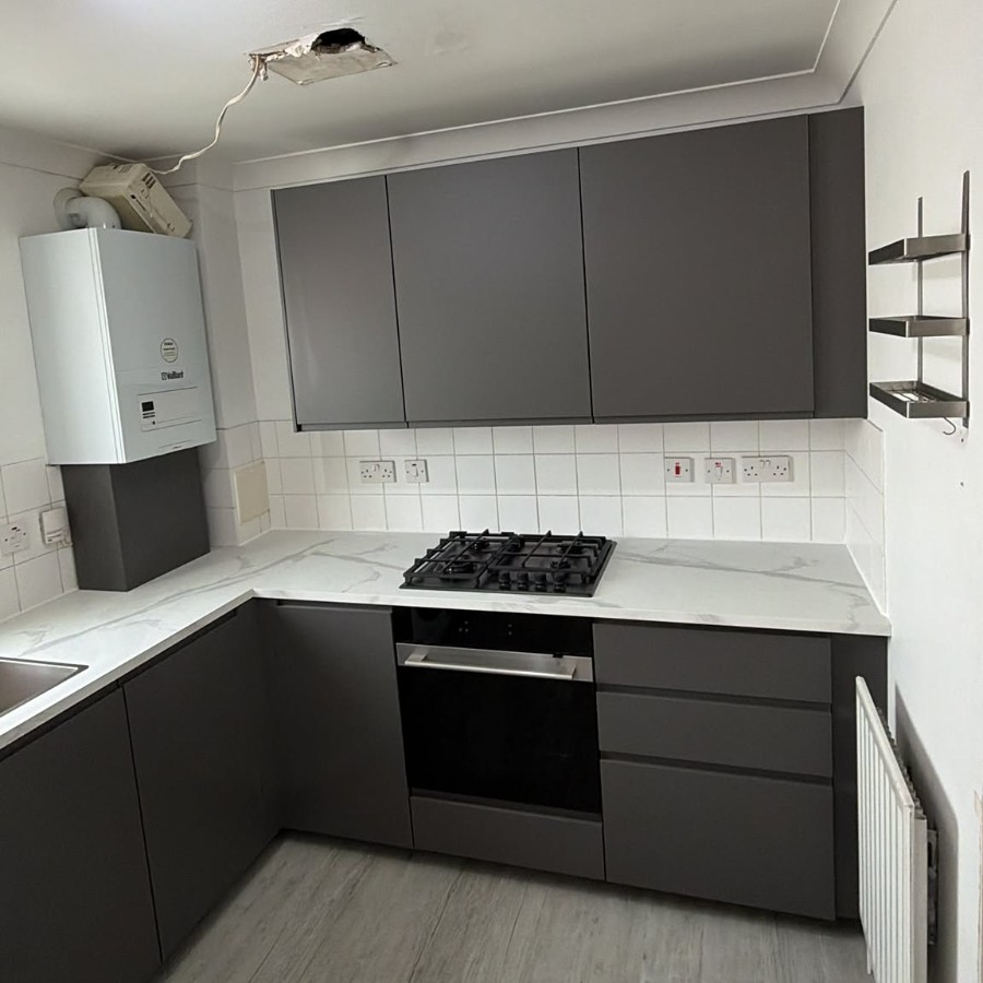 Luxury Timber-Accented Kitchen in Marylebone