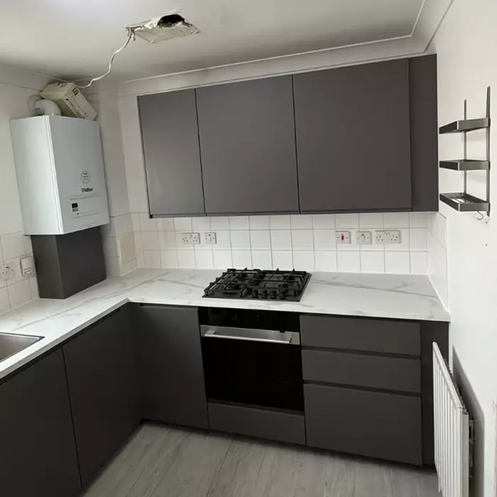 Luxury Timber-Accented Kitchen in Marylebone